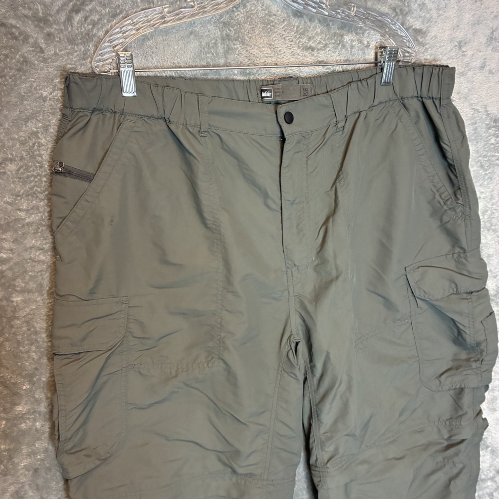 REI Mens Sahara Convertible Nylon Hiking Pants 2XLx36 Long Trail Lightweight